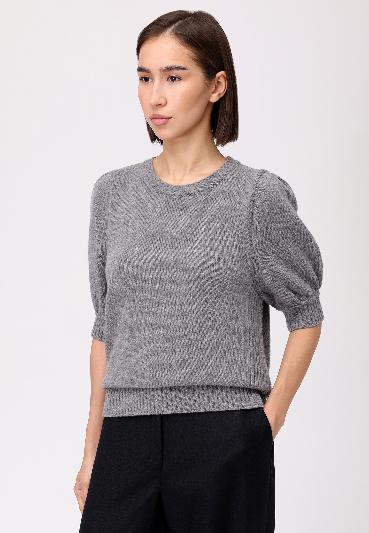 Кофта с коротким рукавом из шерсти мериноса